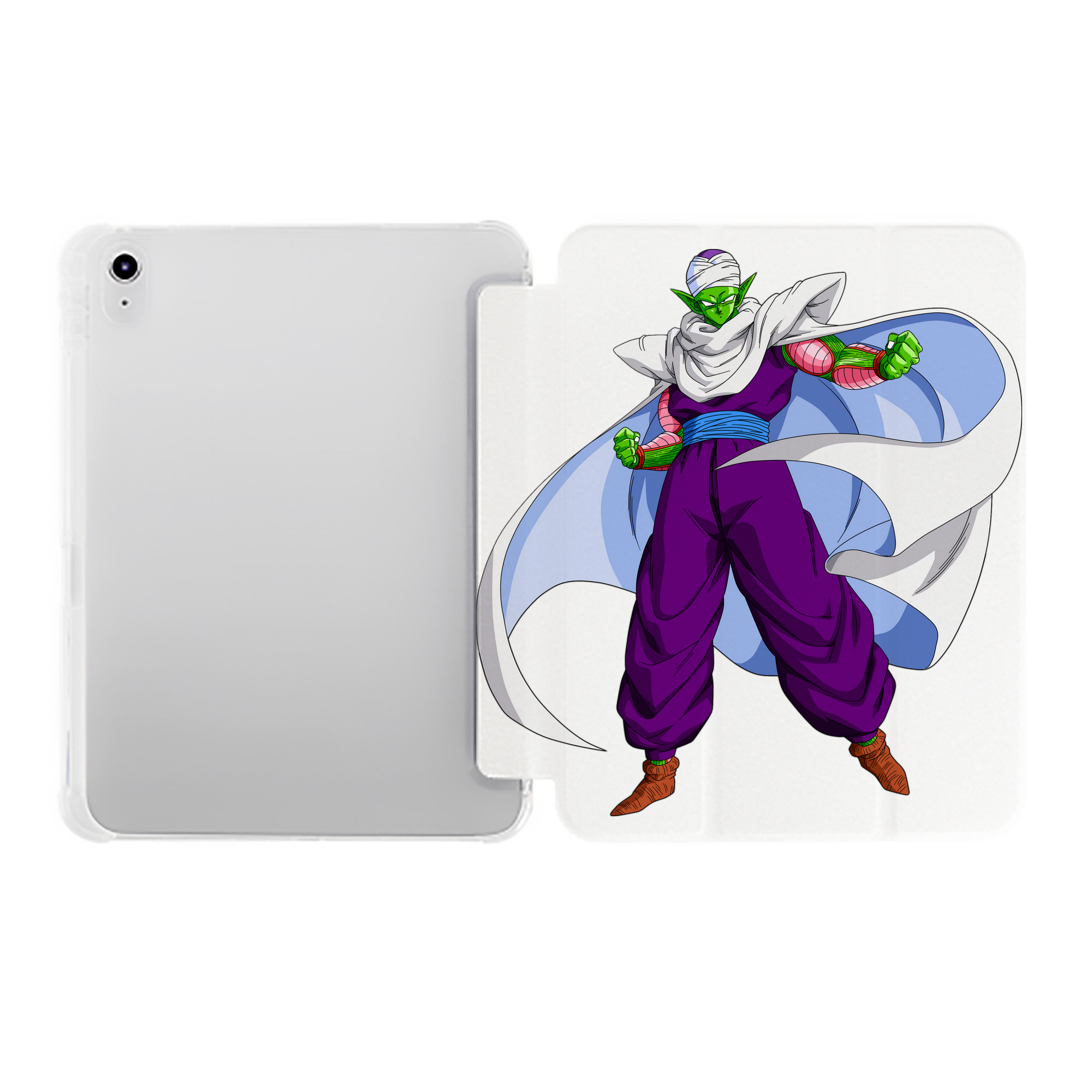 （画像用） ドラゴンボール ピッコロ DRAGON BALL Piccolo IPad ケース ペン収納付き 三つ折りスタンド PUレザー×シリコン 対応機種9.5/10.5/10.9インチ